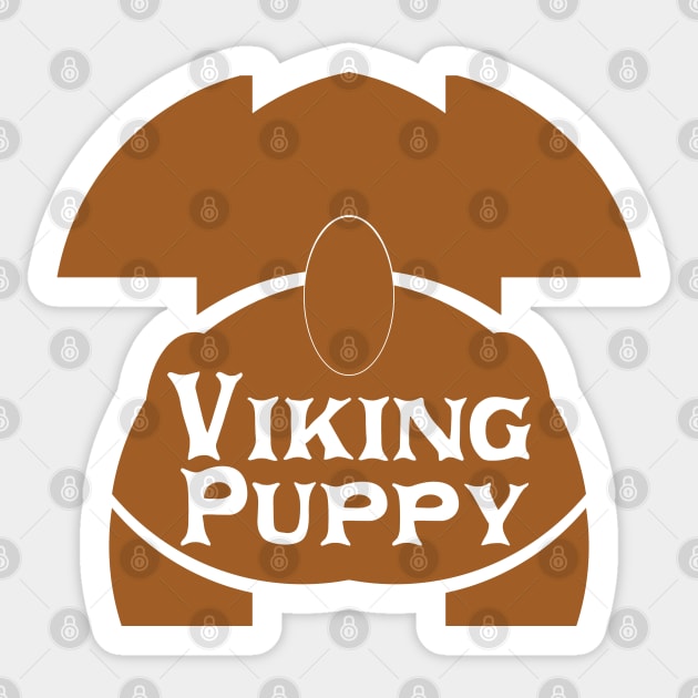 Viking Puppy Sticker by Sunil Belidon